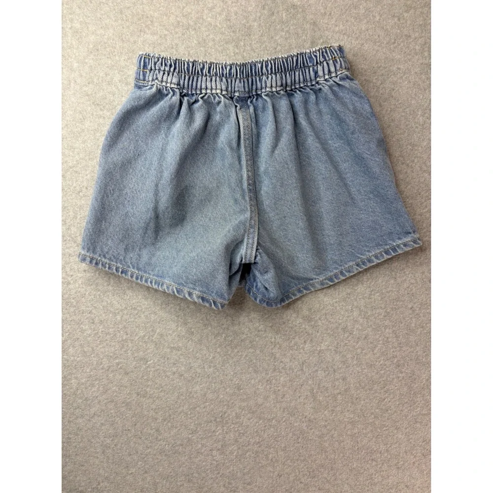 Old Navy Girls Blue Denim Wrap Skort Size M‎ 8 Elastic Back Light Wash Cotton